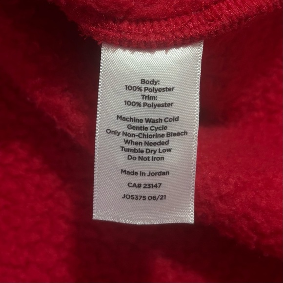 T by Talbots Red Zip-Up Sherpa Fleece Jacket Size Medium - Picture 7 of 11